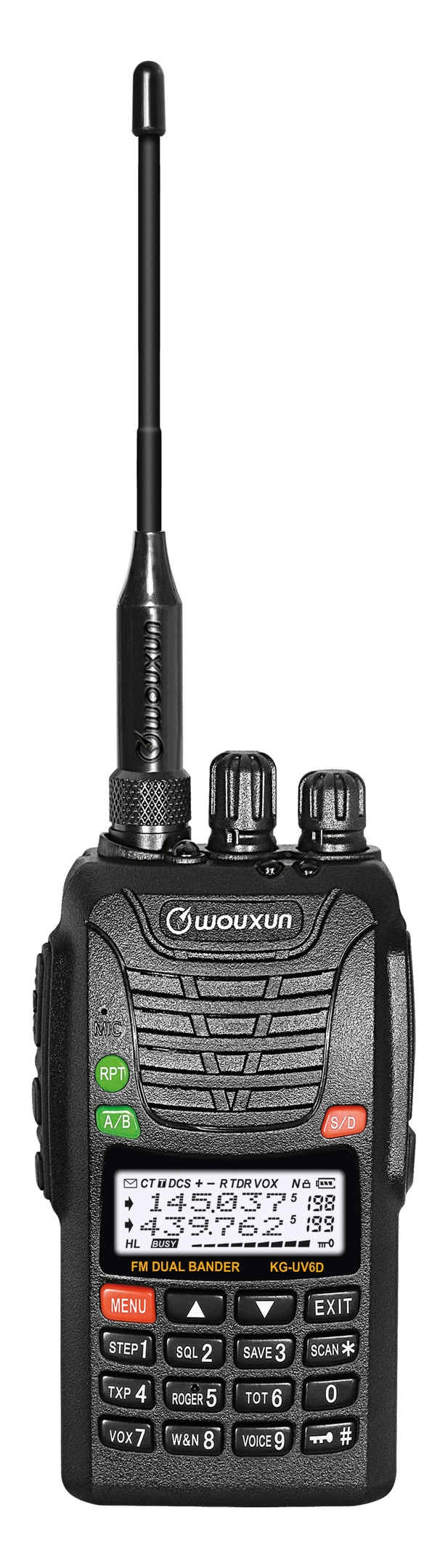 Wouxun komradio KG-UV6D dubbelbandare med tbh